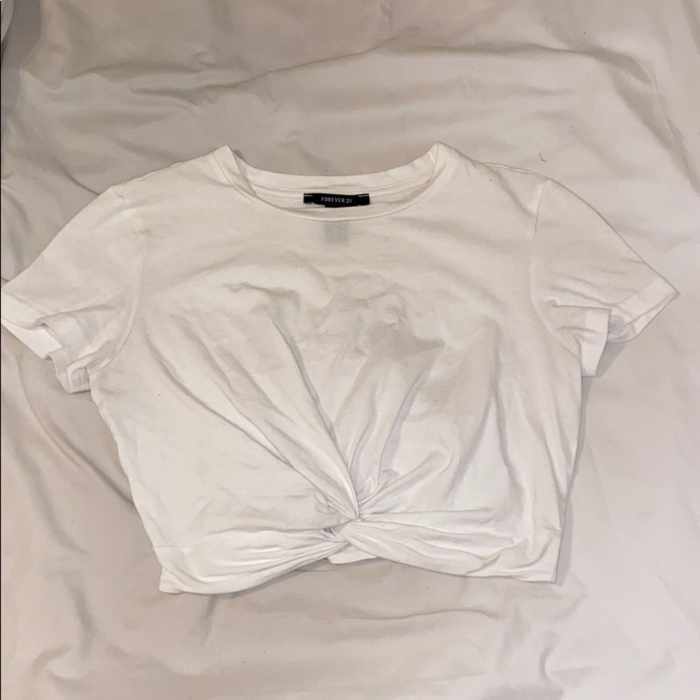 White crop top